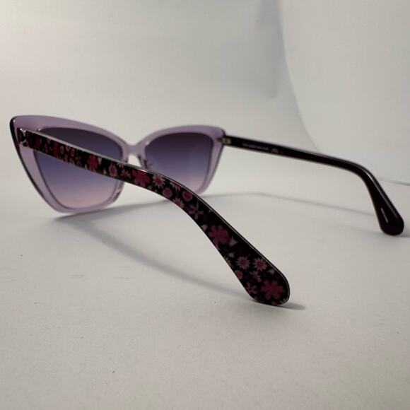 Kate Spade Lavender Cat-Eye Sunglasses LUCCA/G/S78914 Floral Arms Gradient Lens - Picture 8 of 9